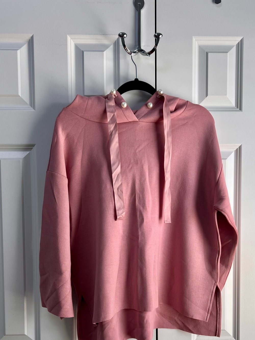 Francine French Scuba Pearl Hoodie in pink